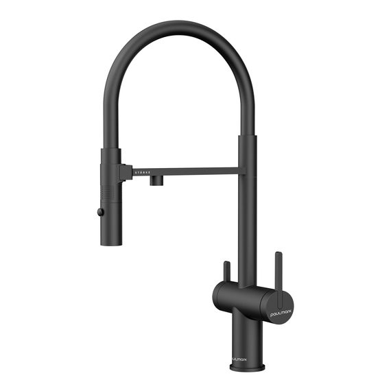 Смеситель для кухни Paulmark Starke Gravity Gr213888-AN под фильтр с гибким изливом антрацит