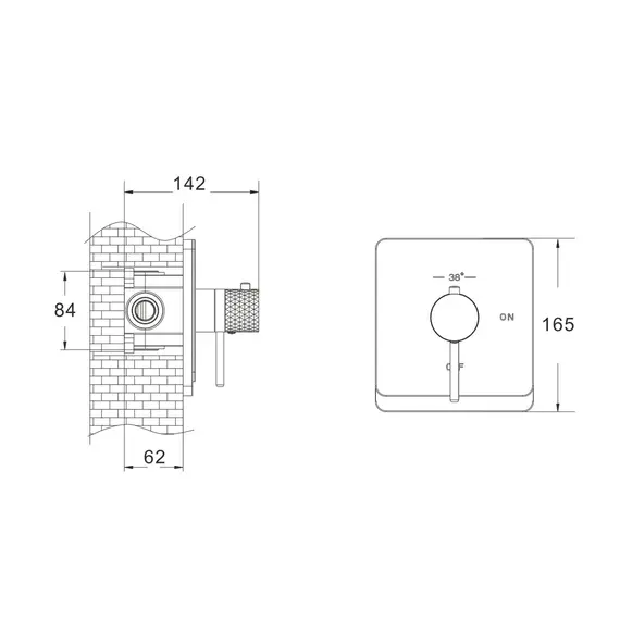Гигиенический встраиваемый душ Rose R105C, изображение 2