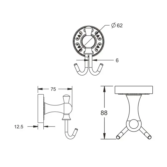 2-й крючок Rose RG1021Q, изображение 3
