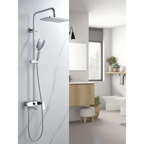 Душевая система с тропическим душем и смесителем Shevanik S8636