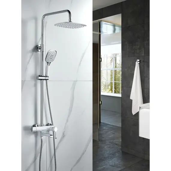 Душевая система с тропическим душем и смесителем Shevanik S6036F