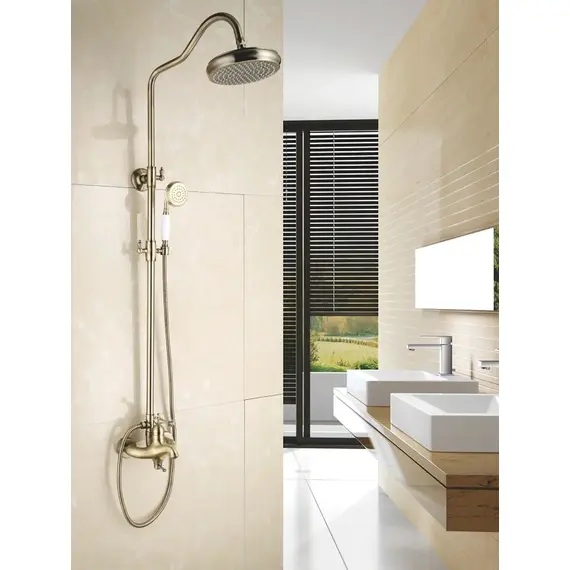Душевая система с тропическим душем и смесителем Rose R0136Q