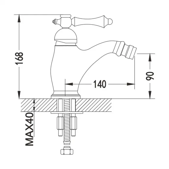 Смеситель для биде Rose R0107Q, изображение 3
