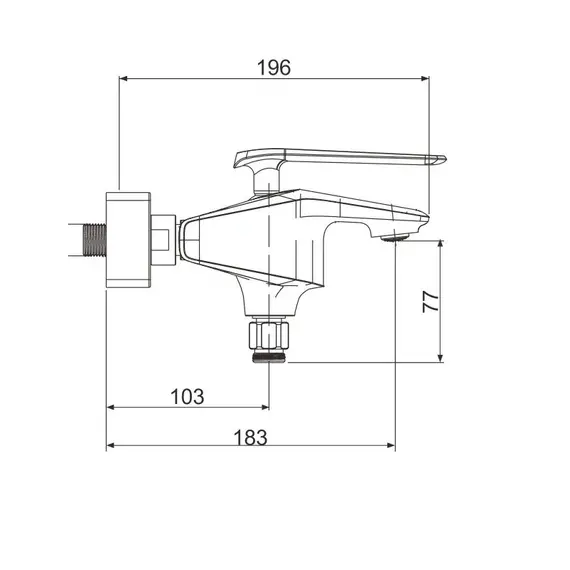 Смеситель для ванны Rose R1302F, изображение 3