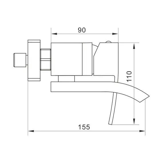 Смеситель для ванны Rose R1552F, изображение 3