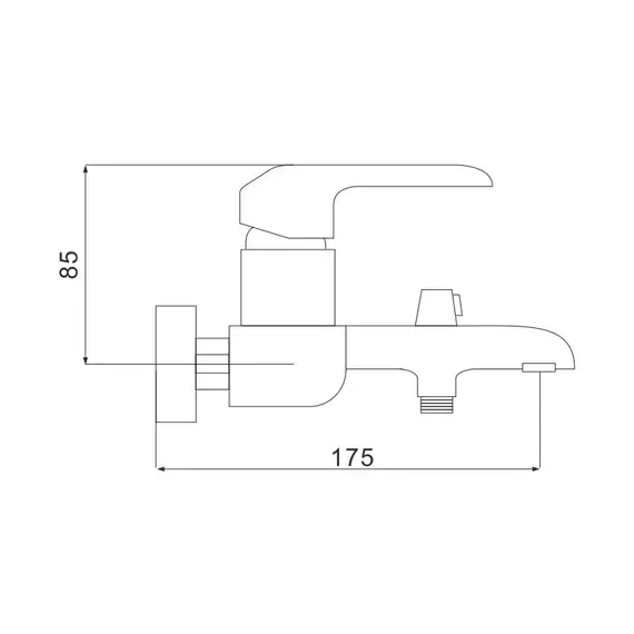 Смеситель для ванны Rose R2102F, изображение 3