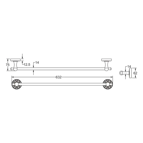 Полотенцедержатель Rose RG1017Q, изображение 3