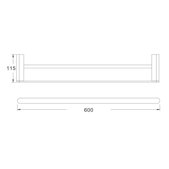 Прямой полотенцедержатель Rose RG1727H, изображение 2