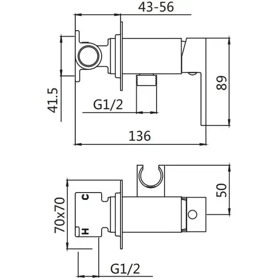 Смеситель с гигиеническим душем Shevanik S127T, изображение 2