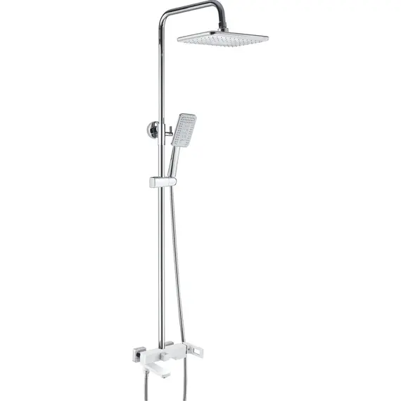 Душевая стойка со смесителем Shevanik S9036F с лейкой и тропическим душем