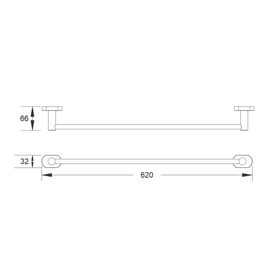 Прямой полотенцедержатель Shevanik SG5117, изображение 2