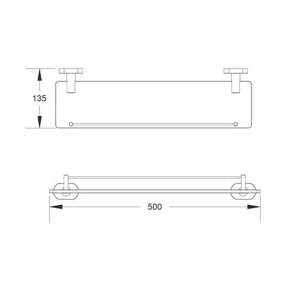 Стеклянная полочка Shevanik SG5119H, изображение 2