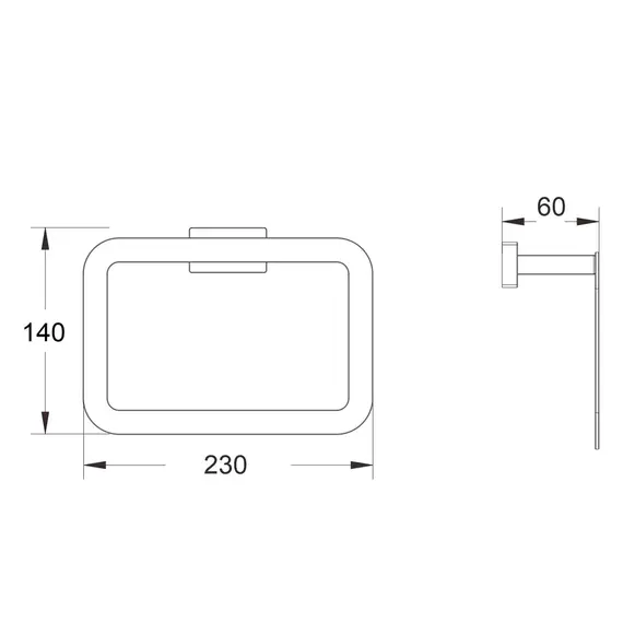 Кольцевой полотенцедержатель Shevanik SG5606, изображение 2