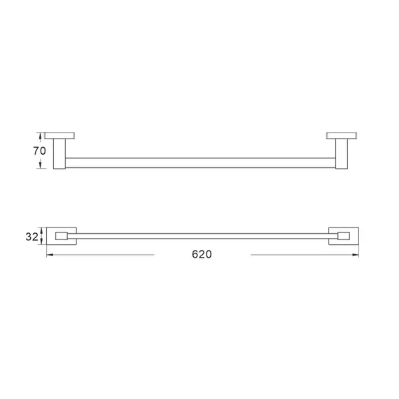 Прямой полотенцедержатель Shevanik SG5617, изображение 2