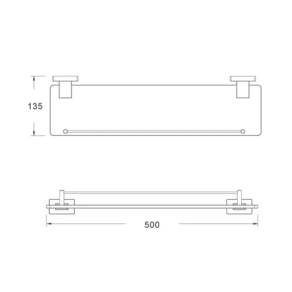 Стеклянная полочка Shevanik SG5619, изображение 2
