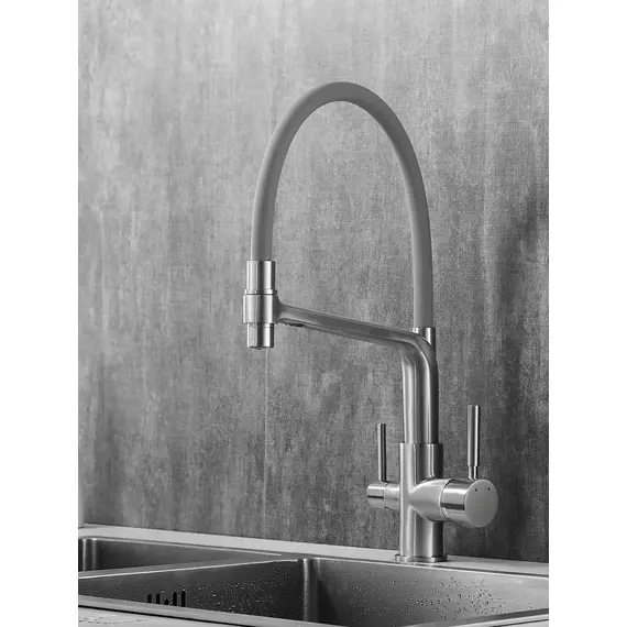Смеситель для кухни с гибким изливом и фильтром Rose R658L