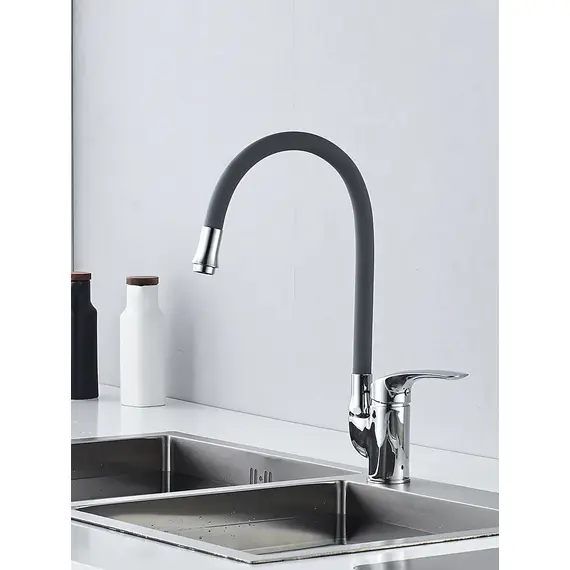Смеситель для кухни с гибким изливом шлангом Shevanik S5543-9