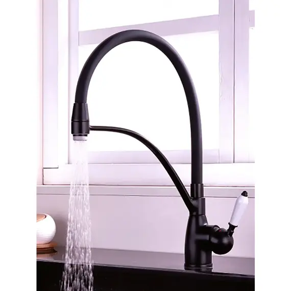 Смеситель для кухни с гибким изливом и душем Rose R153H