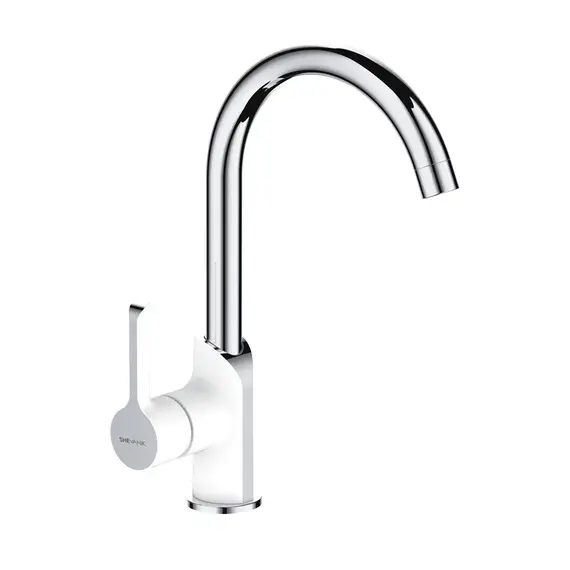 Высокий однорычажный смеситель для кухни на мойку Shevanik S6053F