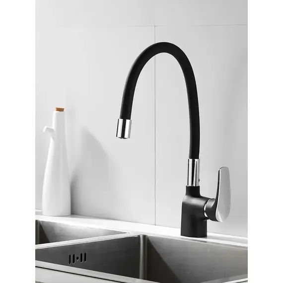 Смеситель для кухни с гибким изливом шлангом Shevanik S443-3