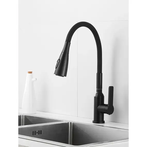 Смеситель для кухни с гибким изливом и душем Shevanik S843H-3