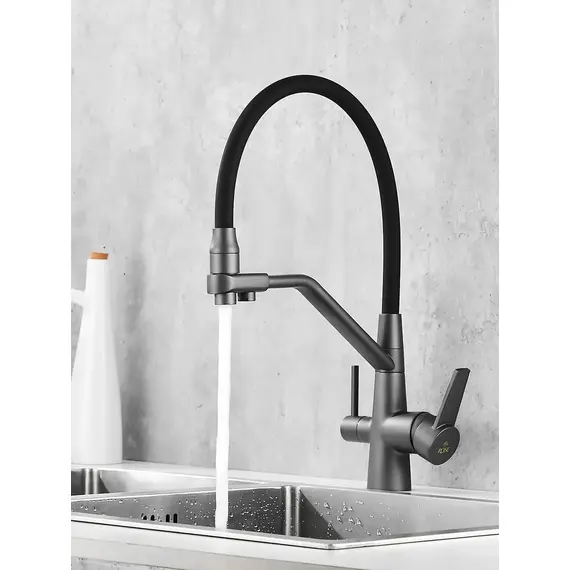 Смеситель для кухни с гибким изливом и фильтром Rose R558Y