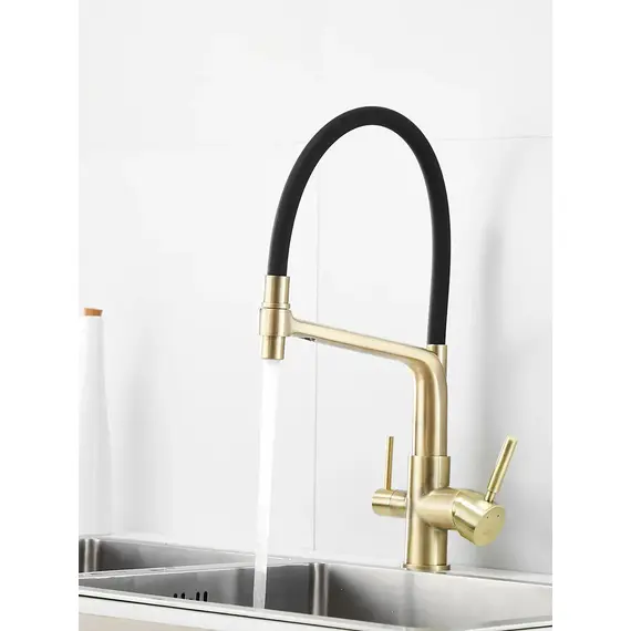 Смеситель для кухни с гибким изливом и фильтром Rose R658Q