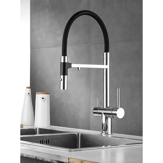 Смеситель для кухни с гибким изливом и фильтром Rose R958