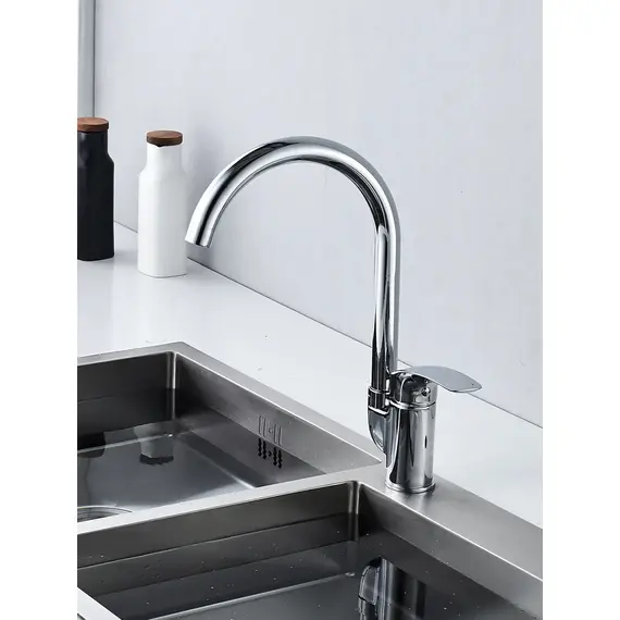 Высокий однорычажный смеситель для кухни на мойку Shevanik S5553