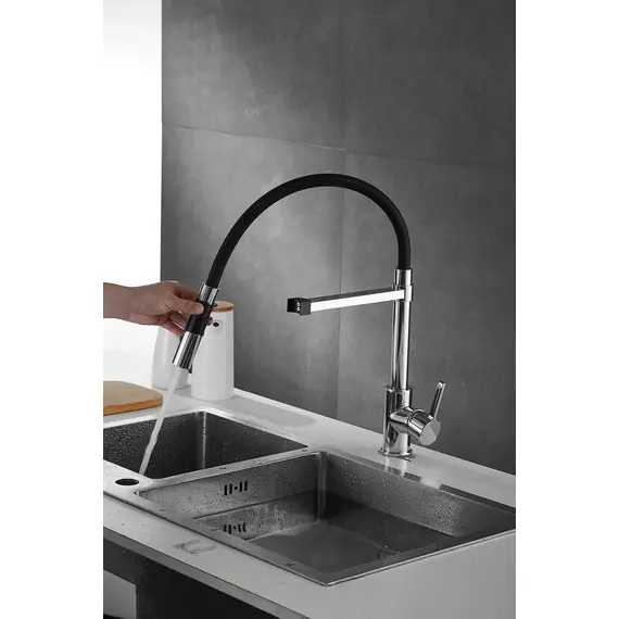 Смеситель для кухни с гибким изливом Rose R133, изображение 4