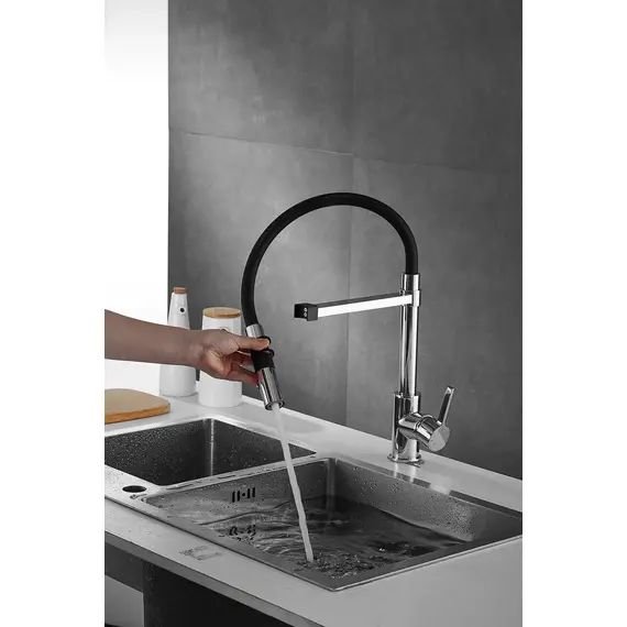 Смеситель для кухни с гибким изливом Rose R133, изображение 23