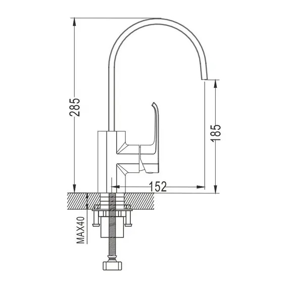 Смеситель для кухни Rose R1713, изображение 3