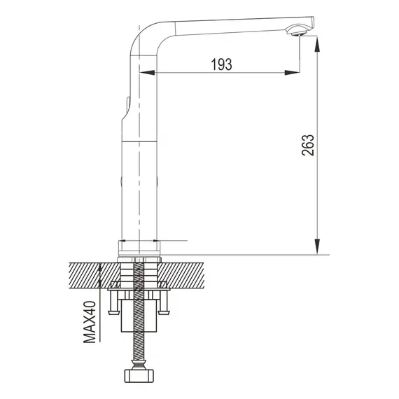 Смеситель для кухни Rose R2713H, изображение 3
