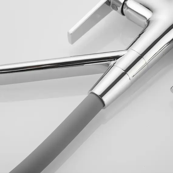 Смеситель для кухни с гибким изливом Rose R558 хром/серый, изображение 5