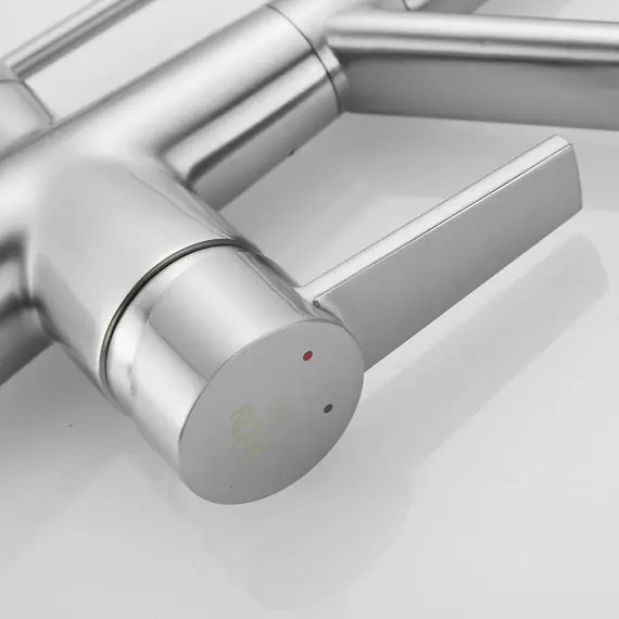 Смеситель для кухни с гибким изливом Rose R558L никель/серый, изображение 12