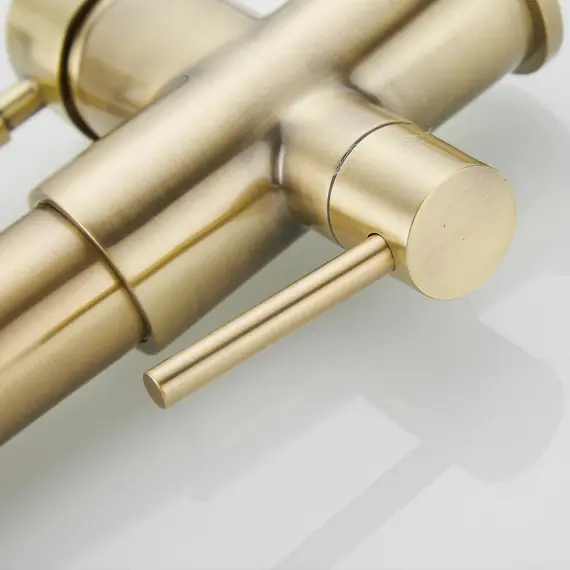 Смеситель для кухни с гибким изливом Rose R658Q бронза/черныйн, изображение 4