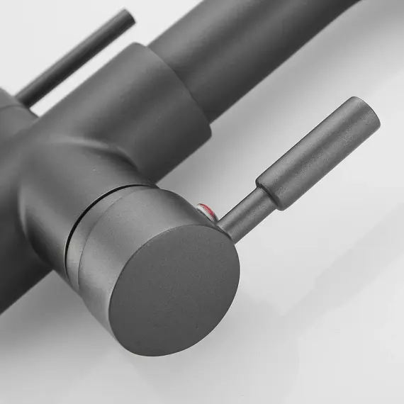 Смеситель для кухни с гибким изливом Rose R658Y темно-серый/черный, изображение 10