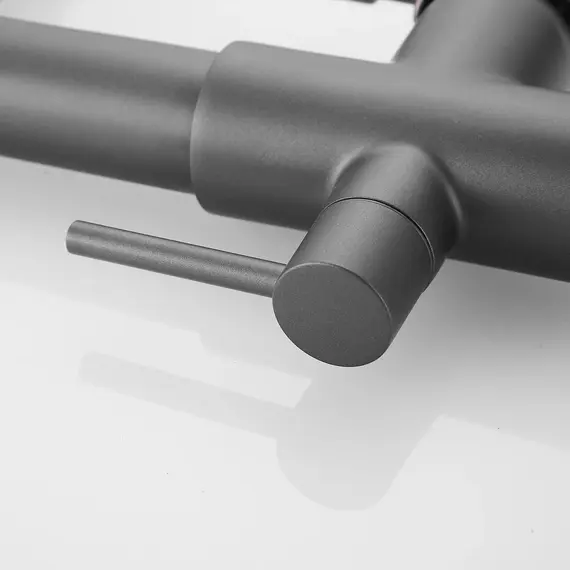 Смеситель для кухни с гибким изливом Rose R658Y темно-серый/черный, изображение 7