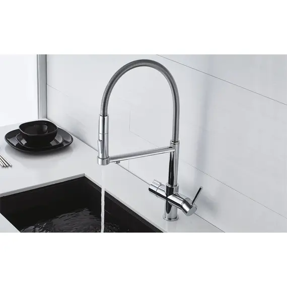 Смеситель для кухни с гибким изливом Rose R758 хром, изображение 3