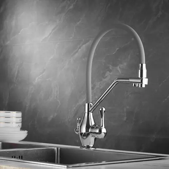 Смеситель для кухни с гибким изливом Rose R858, изображение 6