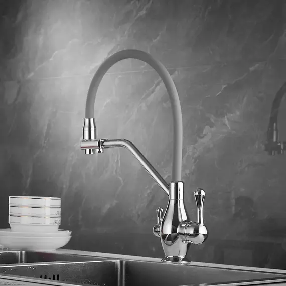 Смеситель для кухни с гибким изливом Rose R858, изображение 5