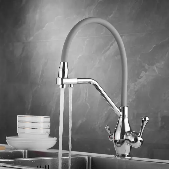 Смеситель для кухни с гибким изливом Rose R858, изображение 17