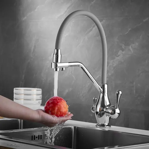 Смеситель для кухни с гибким изливом Rose R858, изображение 15