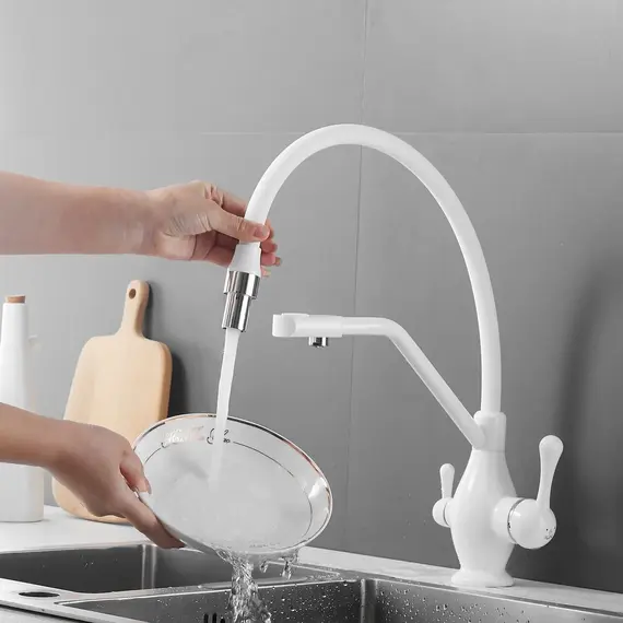 Смеситель для кухни с гибким изливом Rose R858C, изображение 13