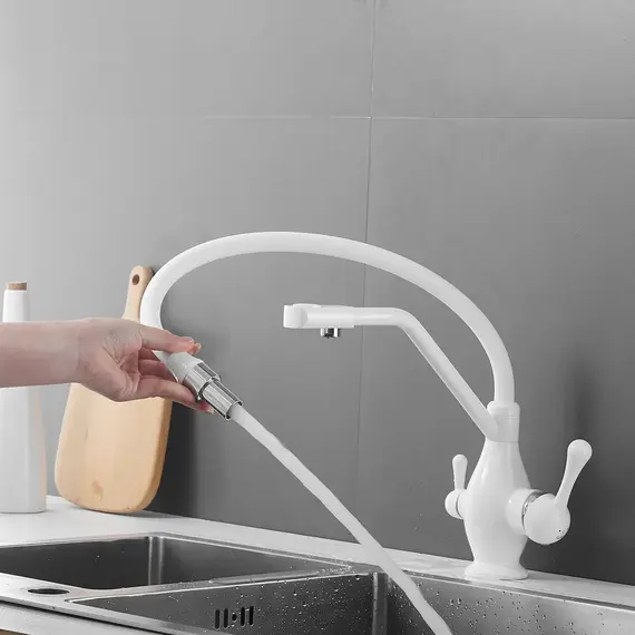 Смеситель для кухни с гибким изливом Rose R858C, изображение 12