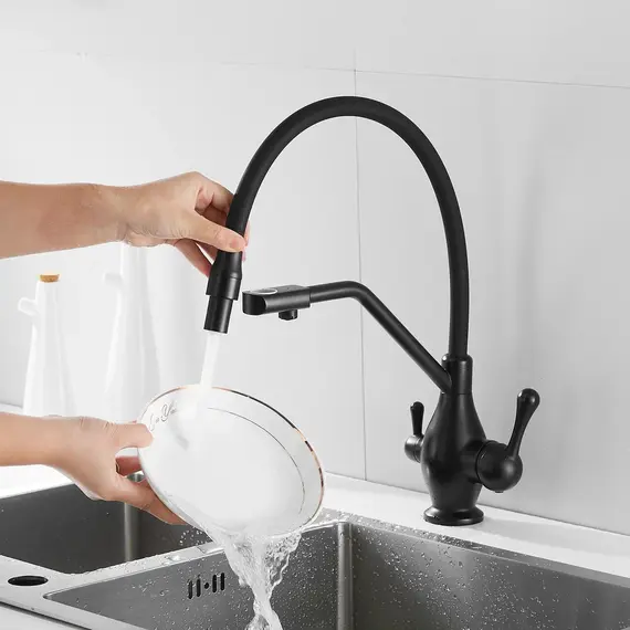 Смеситель для кухни с гибким изливом Rose R858H, изображение 13