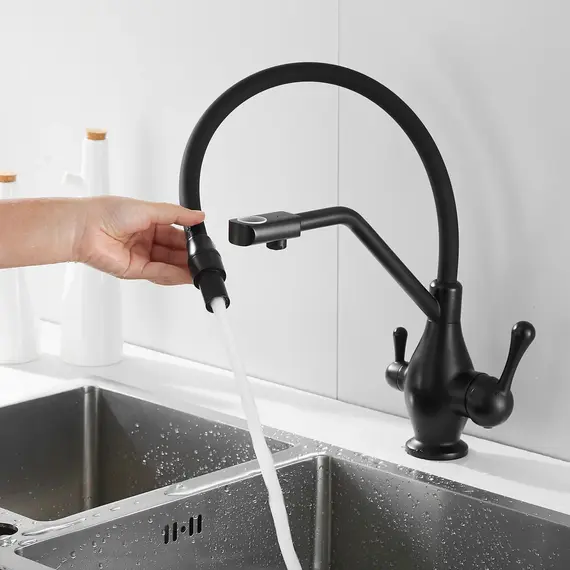 Смеситель для кухни с гибким изливом Rose R858H, изображение 12