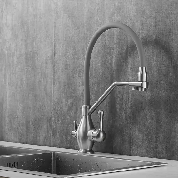 Смеситель для кухни с гибким изливом Rose R858L, изображение 16