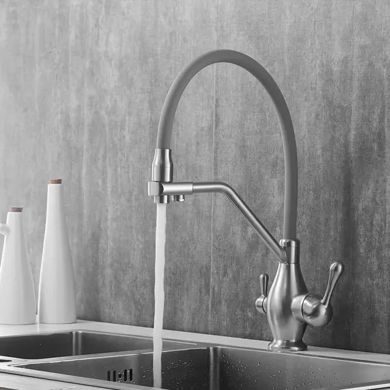 Смеситель для кухни с гибким изливом Rose R858L, изображение 4