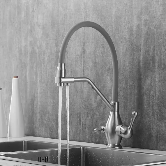 Смеситель для кухни с гибким изливом Rose R858L, изображение 18